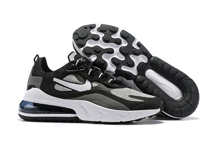 Nike Air Max 270 React Black Grey White Shoes - Click Image to Close